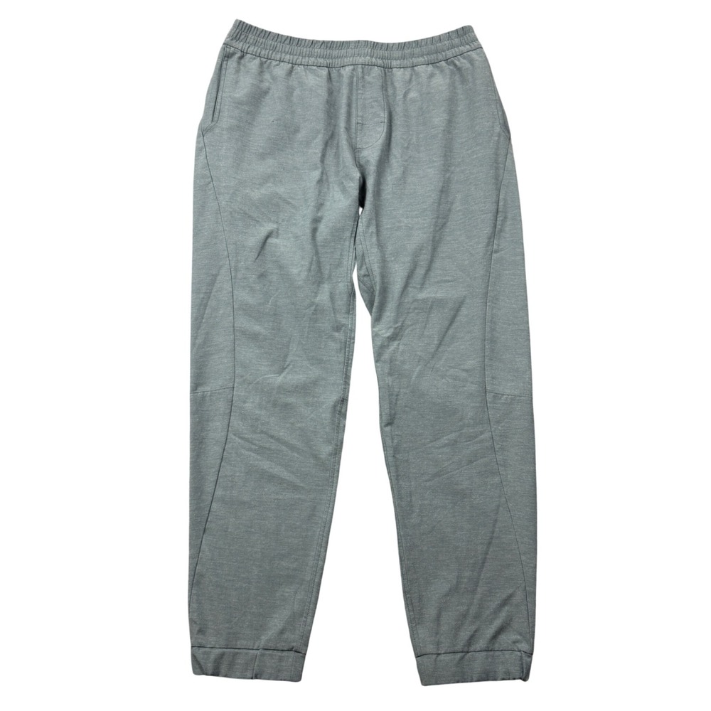 Prana Men Large West Edge Yoga Jogger Pants Gray Stretch Elastic Waist Granola
